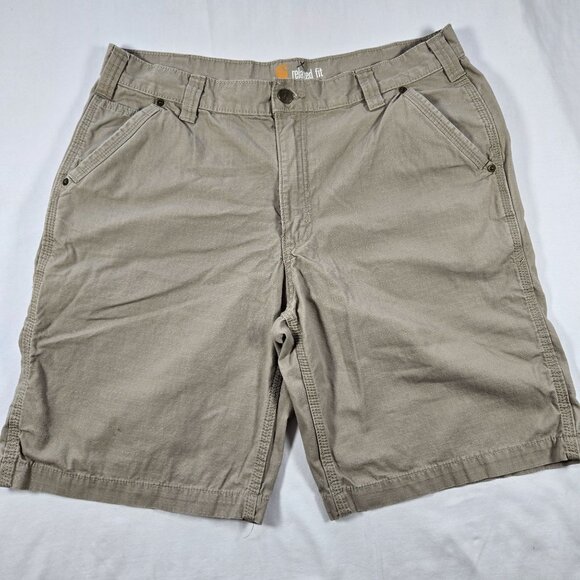 Carhartt Mens Beige Ripstop Casual Cargo Shorts‎ - Picture 1 of 8